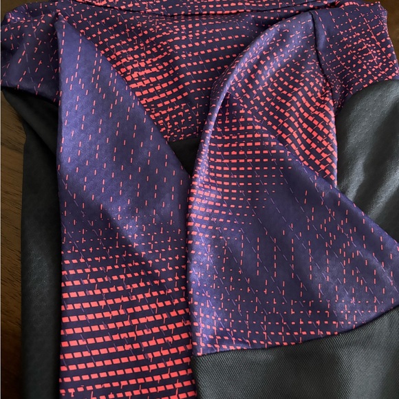 Puma Slim Fit Navy Zip Shirt with Pink Puma Logo and Pink Accent Pattern - Picture 6 of 8